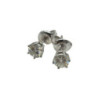 BOUCLES OREILLES OR BLANC 18CT 1.31GR DIAMANT