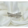 BAGUE OR BLANC + DIAMANTS 18CT 8.11GR T58