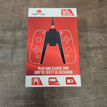 GRIPE DE CHARGE COMPATIBLE POUR 2 JOYCONS AVEC CABLE 2.5M TYPE C