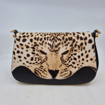 SAC A MAIN GUCCI CALF HAIR LEOPARD PRINT