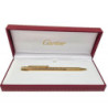 CARTIER STYLO BILLE SANTOS PLAQUE OR ST150183