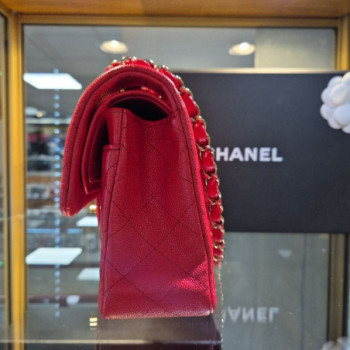 SAC CHANEL TIMELESS VEAU GRAINE ROUGE