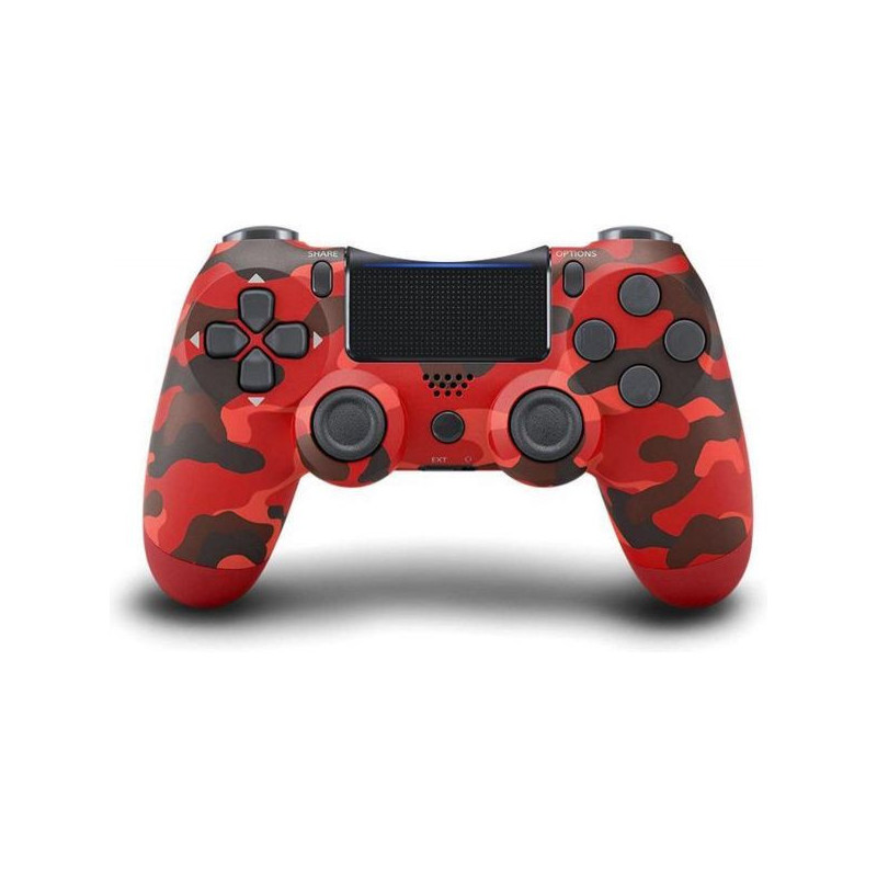 BLUETOOTH DRAADLOZE GAMINGCONTROLLER VOOR PS4 UNDER CONTROL CAMO RED