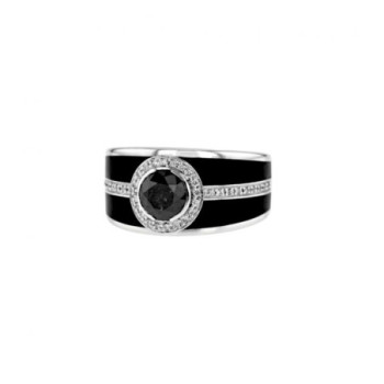 BAGUE MAUBOUSSIN OEUVRE NOIR 750 T55 10.38 GRS DMT