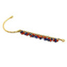 BRACELET OR JAUNE 18K LAPIS LAZULI ET CORAIL 12.67G