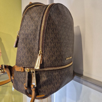 SAC A DOS MICHAEL KORS RHEA ZIP BACK PACK BROWN