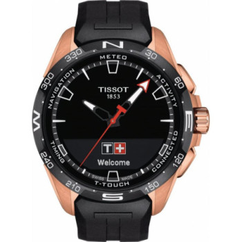 TISSOT T-TOUCH CONNECT SOLAR ROSE GOLD CASE BLACK