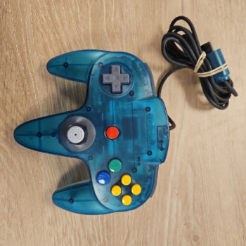 MANETTE N64 VERT TRANSPARENTE