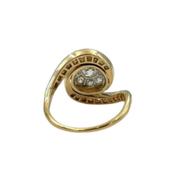 BAGUE OR BLANC 18K 6.77GR DTS T56 +CERTIF