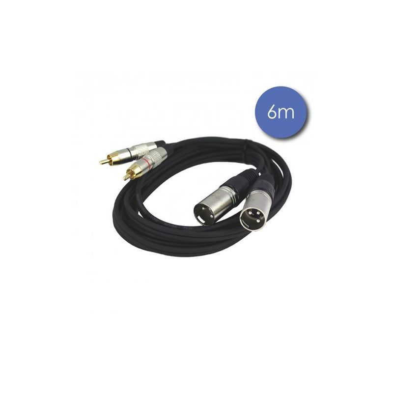 CABLE 2XLR M / 2RCA M 6M POWER CAB2067