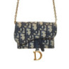 POCHETTE SUR CHAINE DIOR SADDLE NANO