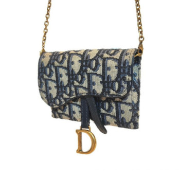 POCHETTE SUR CHAINE DIOR SADDLE NANO