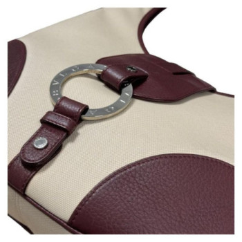 SAC A MAIN BVLGARI BEIGE - BORDEAUX