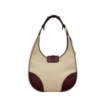 SAC A MAIN BVLGARI BEIGE - BORDEAUX