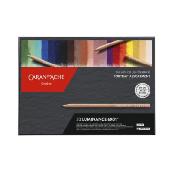 CARAN D ACHE LUMINANCE COLORED PENCILS - PORTRAIT COLORS  SET OF 20