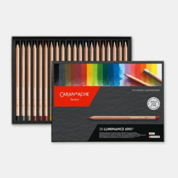 CARAN D ACHE LUMINANCE COLORED PENCILS - PORTRAIT COLORS  SET OF 20