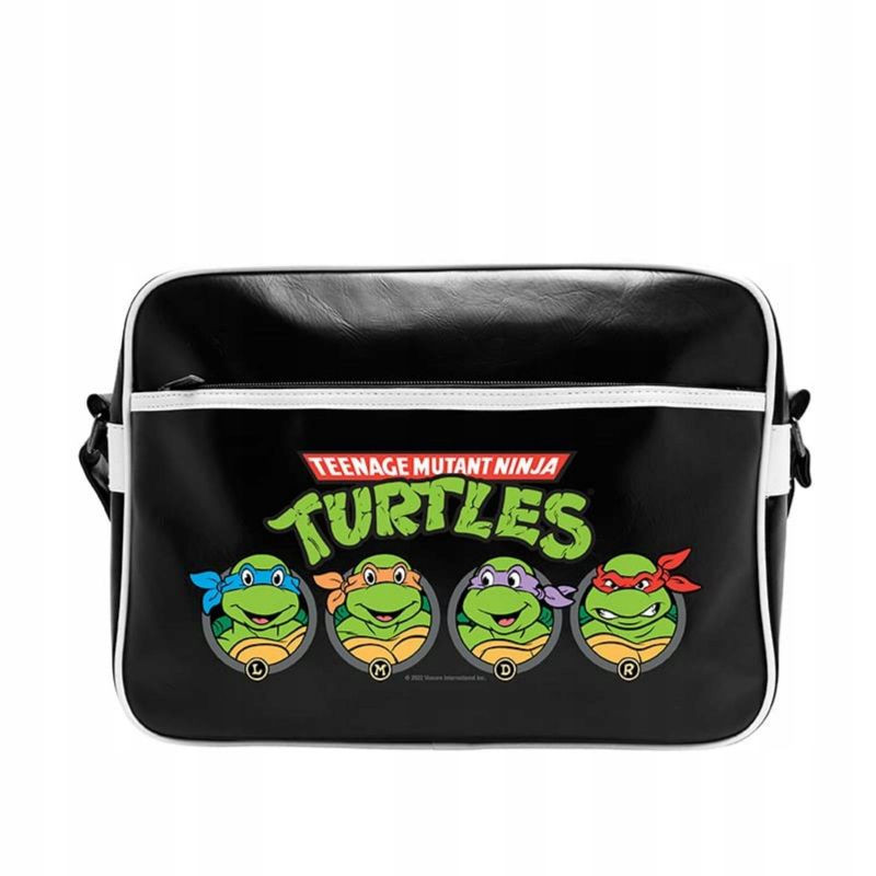 TMNT MESSENGER BAG TURTLES FACES VINYL