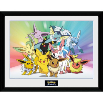 POKEMON EEVEE TIRAGE ENCADRE (30X40)