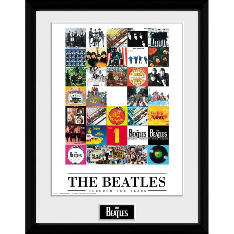 THE BEATLES - THROUGH THE YEARS TIRAGE ENCADRE (30X40)