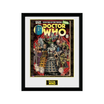 DOCTOR WHO VILLAINS COMIC TIRAGE ENCADRE (30X40)