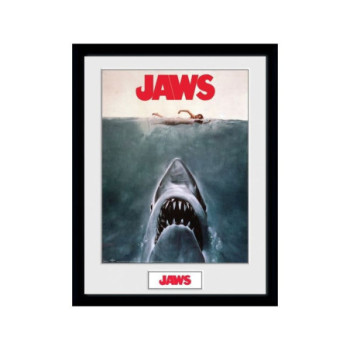 JAWS 1975 MOVIE POSTER TIRAGE ENCADRE (30X40)