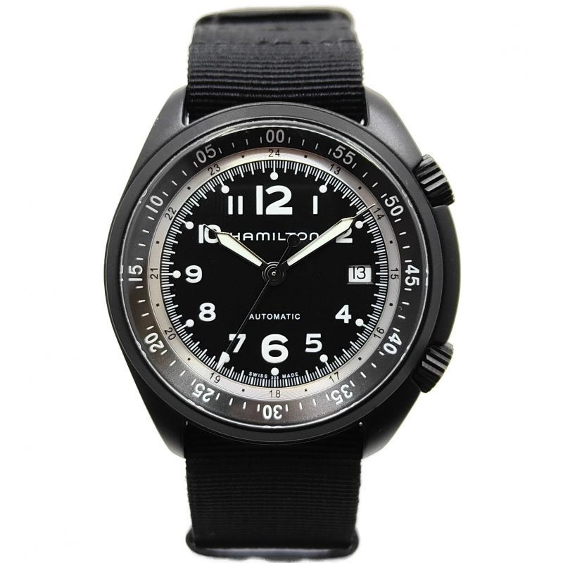 HAMILTON KHAKI AVIATION PILOT PIONEER ALUMINIUM