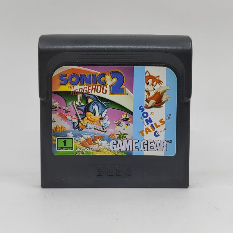 SONIC THE HEDGEHOG 2 ET SONIC TAILS - GAME GEAR (CARTOUCHE SEULE)