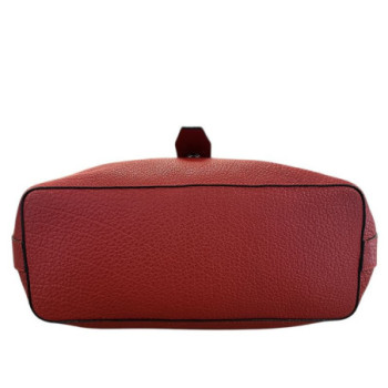 SAC A MAIN LANCEL CHARLIE CUIR ROUGE