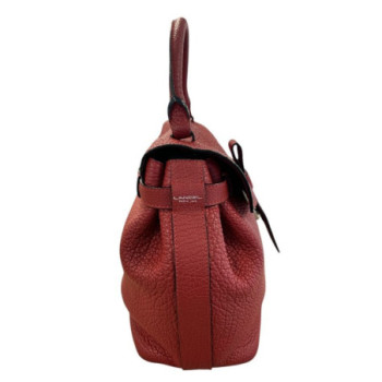 SAC A MAIN LANCEL CHARLIE CUIR ROUGE