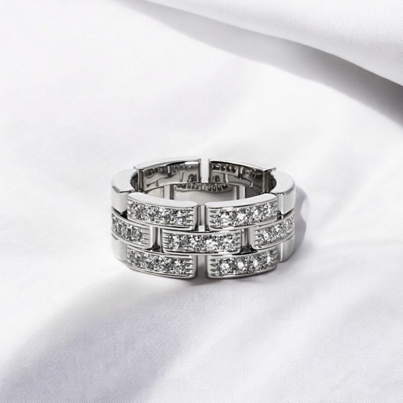 BAGUE CARTIER  MAILLON PANTHERE 750 SERTIE DE DIAMANT 12.79GRS