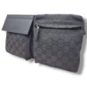 SAC CEINTURE GUCCI DOUBLE POCHE EN TOILE GG NOIR