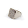 BAGUE OR BLANC 18CT ET DIAMANTS 10.50G T.52