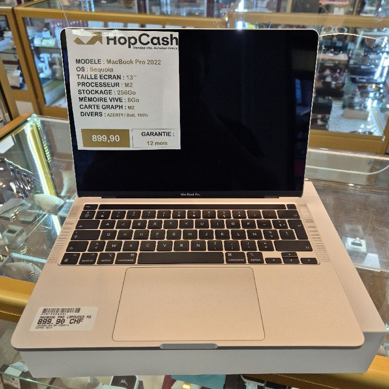 MACBOOK PRO 13POUCES  M2 8GO 256GO 2022 AZERTY