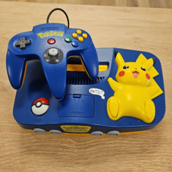 CONSOLE NINTENDO N64 PIKACHU AVEC MANETTE