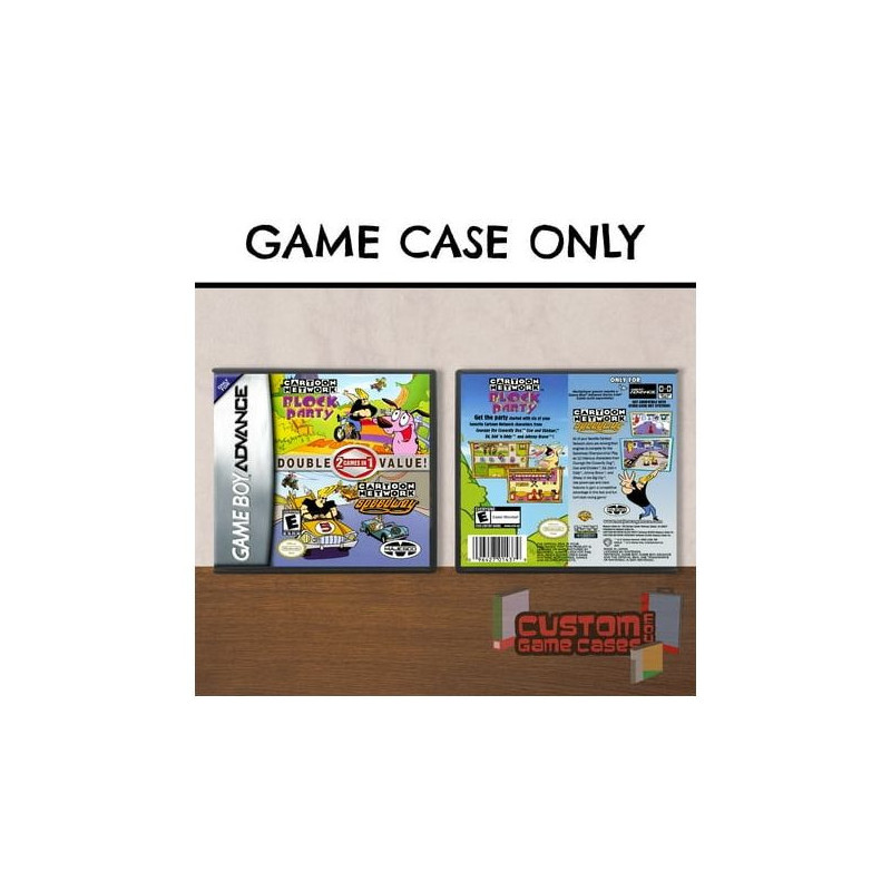 2 GAMES IN 1 DOUBLE VALUE CARTOON NETWORK BLOCK PARTY & SPEEDWAY - GBA GAME BOY ADVANCE - GAME CASE WITH COVER