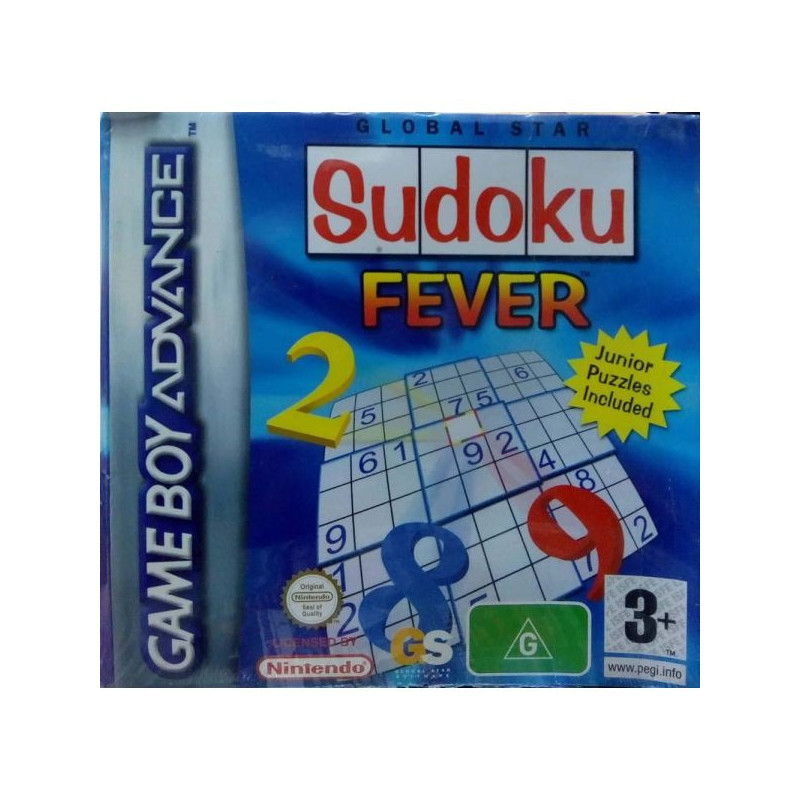 SUDOKU FEVER   NINTENDO GAME BOY ADVANCE   GBA