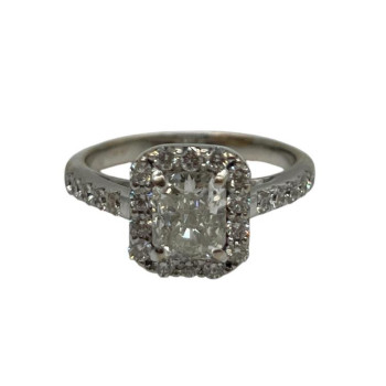 BAGUE 18 CTS DIAMANT 0,80CT GH/SI, BRILLANT FG/VS 0,25CT