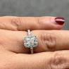 BAGUE 18 CTS DIAMANT 0,80CT GH/SI, BRILLANT FG/VS 0,25CT