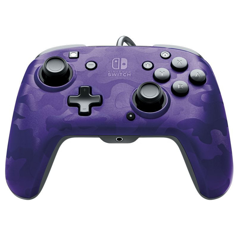 MANETTE NINTENDO SWITCH FACEOFF AVEC FIL PURPLE CAMO