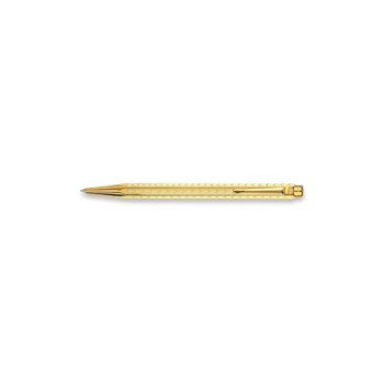 STYLO BILLE CARAN D ACHE ECRIDOR GOLD PLATED CHEVRON