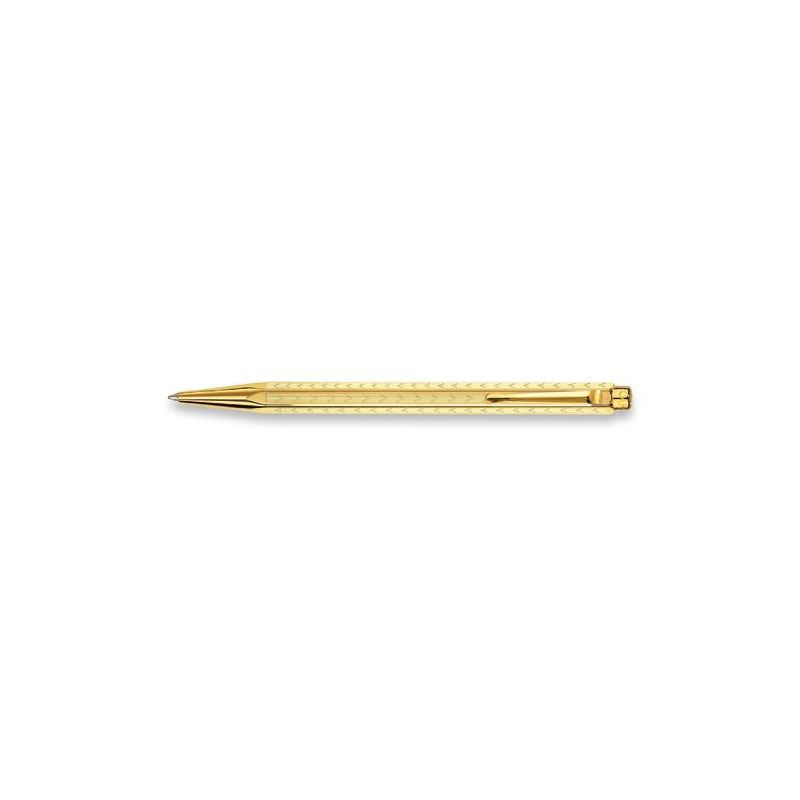 STYLO BILLE CARAN D ACHE ECRIDOR GOLD PLATED CHEVRON