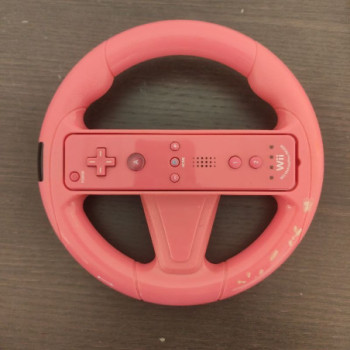 WII MOTE MOTIONPLUS ROSE + VOLANT WII ROSE