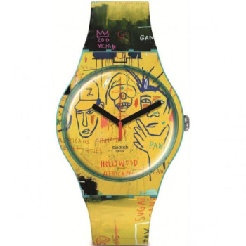 SWATCH SUOZ354 X JEAN-MICHEL BASQUIAT - HOLLYWOOD AFRICANS WATCH