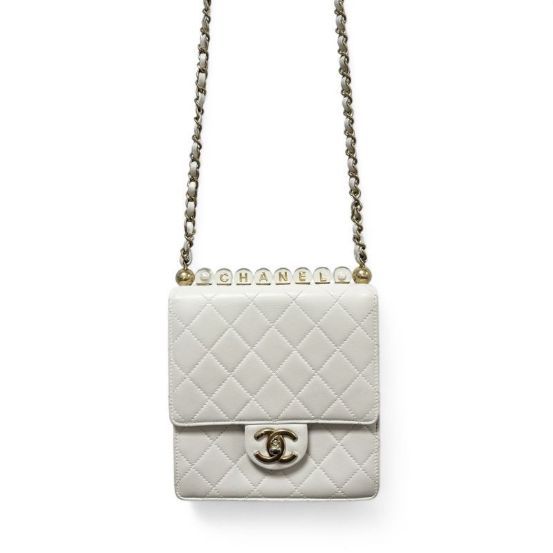 SAC A MAIN CHANEL RABAT BLANC