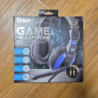 CASQUE GAMING FILAIRE AVEC MICRO DEPORTE NOIR ET BLEU CT649