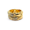 BAGUE CHOPARD CASMIR OR JAUNE 18K ET DIAMANTS 21.17G T.59