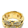 BAGUE CHOPARD CASMIR OR JAUNE 18K ET DIAMANTS 21.17G T.59