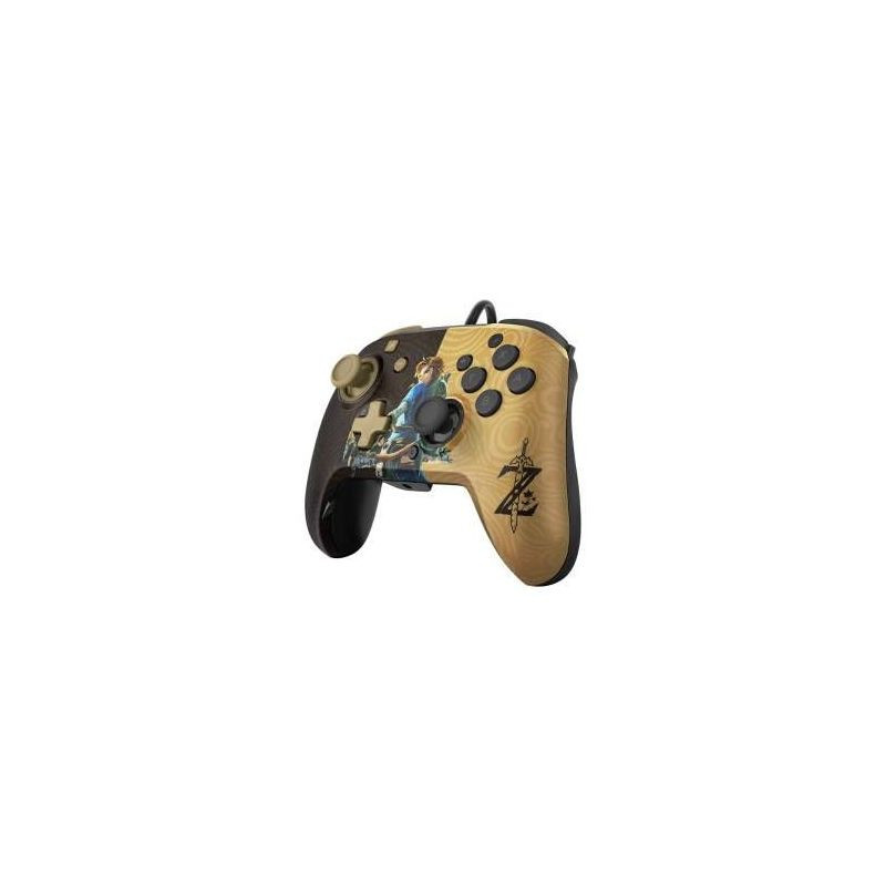 PDP GAMING FACEOFF DELUXE AUDIO WIRED SWITCH PRO CONTROLLER - OFFICIALLY LICENSED BY NINTENDO HYRULE HERO LINK - NINTEN