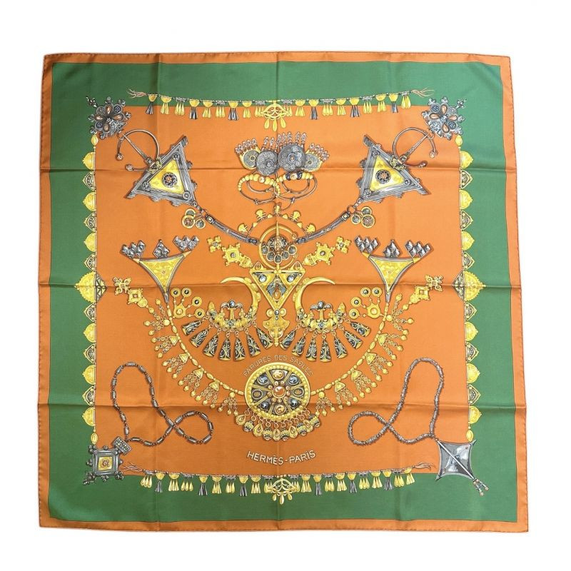 CARRE FOULARD HERMES PARURES DES SABLES