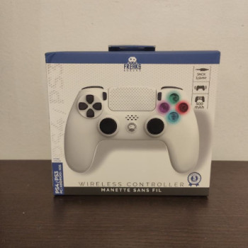 MANETTE SANS FIL PS4 PRISE JACK BLANC 140142B